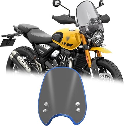 For SCRAMBLER 400 XC Scrambler 400 xc 2025 2026 Motorcycle windshield air fairing, front wind deflector, handlebar windshield, heightened instrument sun visor (Smoky gray,black) in Saudi Arabia