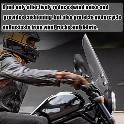 For SCRAMBLER 400 XC Scrambler 400 xc 2025 2026 Motorcycle windshield air fairing, front wind deflector, handlebar windshield, heightened instrument sun visor (Smoky gray,black) in Kuwait