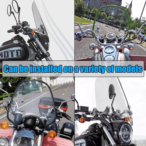 For SCRAMBLER 400 XC Scrambler 400 xc 2025 2026 Motorcycle windshield air fairing, front wind deflector, handlebar windshield, heightened instrument sun visor (Smoky gray,black) in Kuwait
