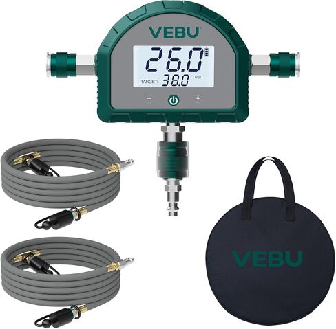 4 Tire Inflation System, Auto Shut Off 4 Way Tire Inflation & Deflation Hose Kit with Preset Memory & Digital Display，Works with Your Air Compressor for Trucks, SUVs, RVs in Saudi Arabia