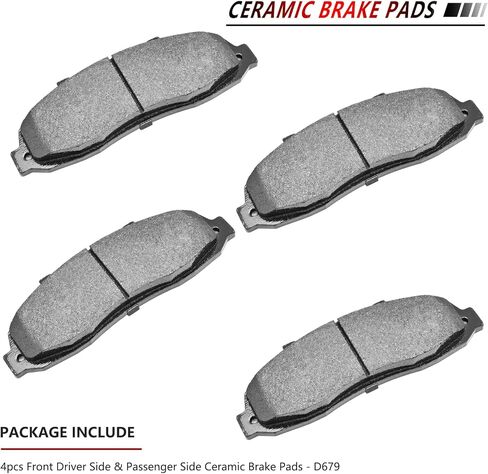 JLEO Front Rear Ceramic Brake Pads D679 D879 for 1997-2003 Ford F-150, for 2004 F-150 Heritage,for 2002 Lincoln Blackwood 8pcs in Kuwait