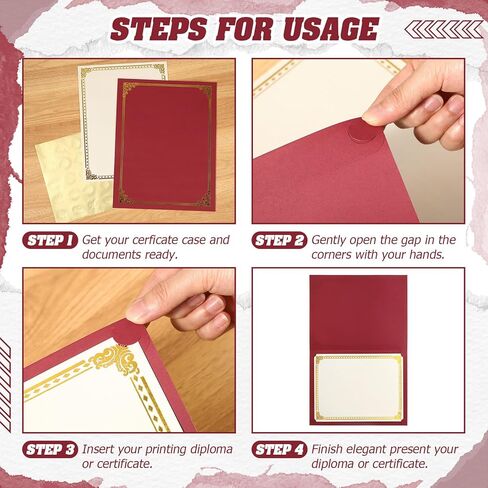 Tinlade 300 Pcs Certificate Kit Includes 100 Certificate Holders with Foil Border 100 8.5x11" Certificates Papers 100 Award Seals Sticker Diploma Cover for Graduation Competition Supplies (Burgundy) in Kuwait