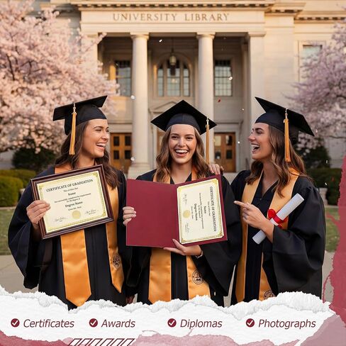 Tinlade 300 Pcs Certificate Kit Includes 100 Certificate Holders with Foil Border 100 8.5x11" Certificates Papers 100 Award Seals Sticker Diploma Cover for Graduation Competition Supplies (Burgundy) in Kuwait