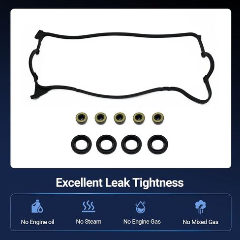 VS50500R Valve Cover Gasket Set with Gromets and Spark Plug Tube Seals Compatible with Acura EL 1997-2000 Fit for Honda Civic 1.5L 1992-2000 Civic del Sol 1993-1997 1.6L L4 Replace VS50499R in Kuwait