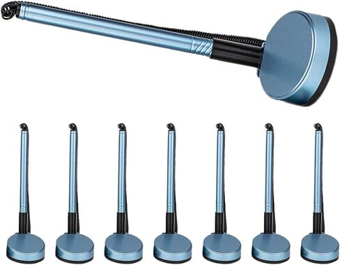 TEHAUX 8pcs Black Desktop Counter Pens with Holder and Adhesive Base, Professional Office Signing Pens for Reception, Bank, and Guest Book Use in Kuwait