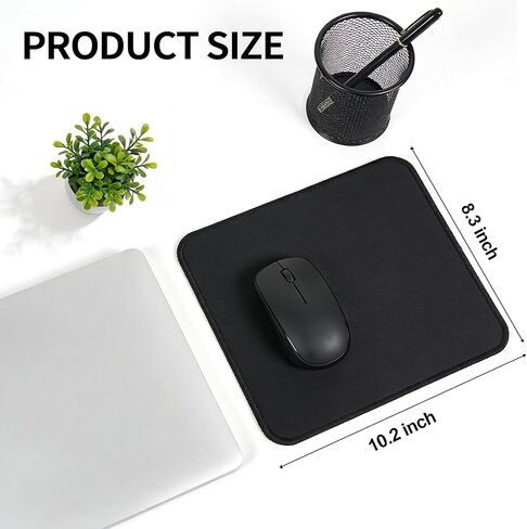 17 Pack Bulk Mouse Pads, Black Mouse Pad with Stitched Edges, Non-Slip Rubber Base, 10.2" x 8.3" 3mm Thickness, Washable for Office, Classroom & Home in Kuwait