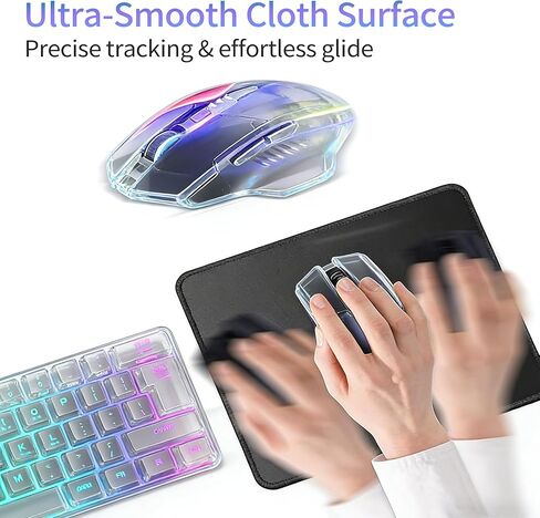 17 Pack Bulk Mouse Pads, Black Mouse Pad with Stitched Edges, Non-Slip Rubber Base, 10.2" x 8.3" 3mm Thickness, Washable for Office, Classroom & Home in Kuwait