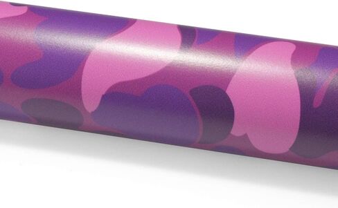 12"x60" (1FTx5FT) Camouflage Ape Purple Pattern Matte Vinyl Wrap Auto Car Sticker Decal Film Sheet Bubble Free Air Release Technology with Tool Kit in Kuwait