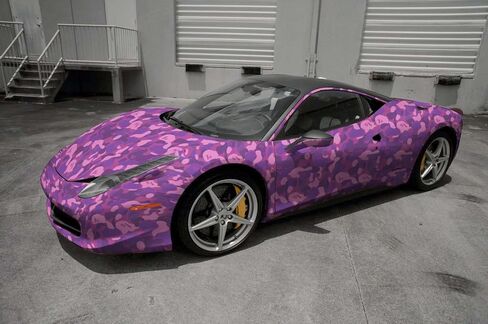 12"x60" (1FTx5FT) Camouflage Ape Purple Pattern Matte Vinyl Wrap Auto Car Sticker Decal Film Sheet Bubble Free Air Release Technology with Tool Kit in Kuwait