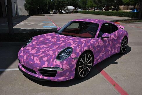 12"x60" (1FTx5FT) Camouflage Ape Purple Pattern Matte Vinyl Wrap Auto Car Sticker Decal Film Sheet Bubble Free Air Release Technology with Tool Kit in Kuwait