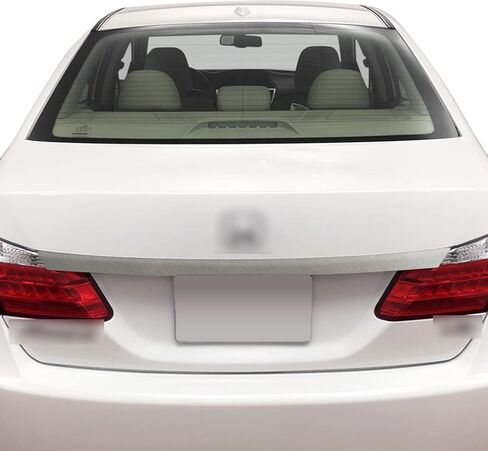 مجموعة تراكب غلاف الفينيل المقطوعة مسبقًا من Gomu Trunk Chrome متوافقة مع وتناسب Accord Sedan 2013 2014 2015 - كروم معدني لامع أسود in Kuwait
