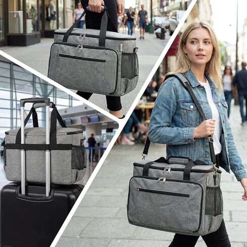 Sewing Machine Carrying Case with Removable Padding Pad, Portable Sewing Machine Bag with Shoulder Strap for Most Standard Size Singer,Brother,Janome and Sewing Accessories, Grey in Saudi Arabia