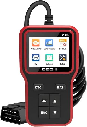 Car OBD2 Scanner, Automotive Diagnostic Tool Engine Fault Code Reader, Scan Tool for Check Engine Light, Read & Clear Error Code, Suitable for Most OBD II Protocol Vehicles Since 1996 in Kuwait