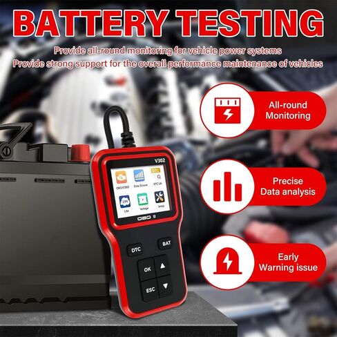 Car OBD2 Scanner, Automotive Diagnostic Tool Engine Fault Code Reader, Scan Tool for Check Engine Light, Read & Clear Error Code, Suitable for Most OBD II Protocol Vehicles Since 1996 in Kuwait