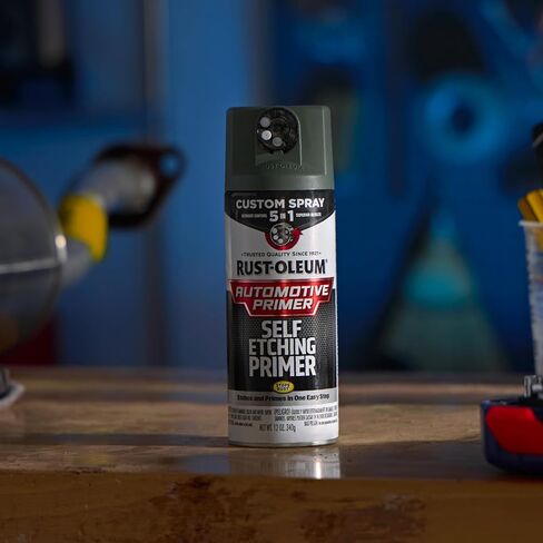 Rust-Oleum Automotive Self Etching Primer Custom Spray 5-in-1, 12 oz, Matte Dark Green in Kuwait