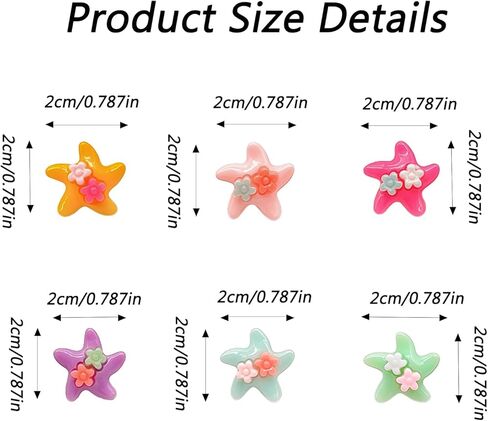 60 PCS Starfish Starfish Decor for Crafts Resin Flatback Embellishments DIY Accessories for Jewelry Making Scrapbooking Phone Case Decorations in Saudi Arabia