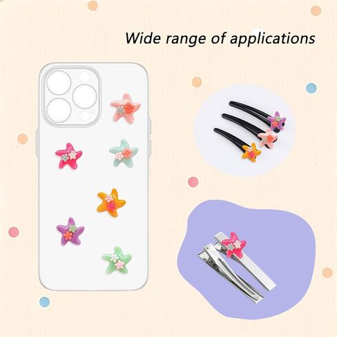 60 PCS Starfish Starfish Decor for Crafts Resin Flatback Embellishments DIY Accessories for Jewelry Making Scrapbooking Phone Case Decorations in Saudi Arabia