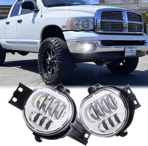Z-OFFROAD New Version LED Fog Lights Compatible with Dodge Ram 1500 2013 2014 2015 2016 2017 2018 Bumper Driving Fog Lamps Replacement – 1 Pair Black in Saudi Arabia