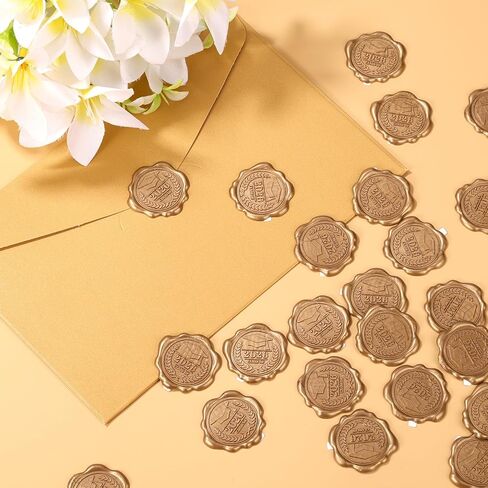 50pcs Graduation Wax Seal Stickers, Gold 3D Embossed Self-Adhesive 2026 Graduation Cap Envelope Stamp Seal Sealer for DIY Greeting Cards Invitation Cards Diplomas Decor in Kuwait