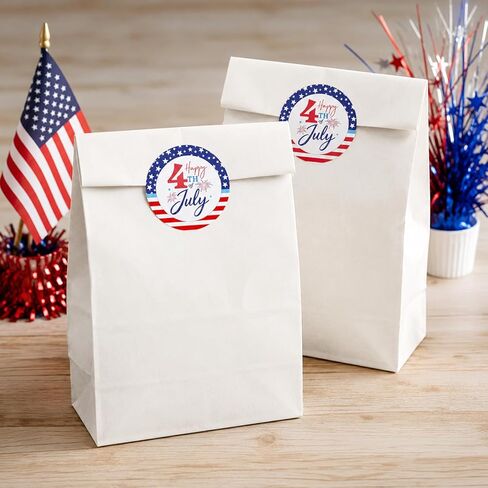 Alynta 4th of July Stickers 2 Inch Happy 4th of July Stickers 60Pcs Large Round Self-Adhesive American Flag Sticker Patriotic Sticker for Envelope Seals Cards Gift Wrapping (Independence Day) in Saudi Arabia
