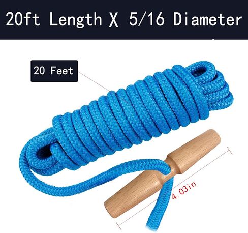 استبدال حبل تقليم الأشجار PR-20، لمنشار القطب اليدوي ذو الفم الكبير من جيمسون فيسكار ومقلم الأشجار، بطول 20 قدمًا وقطر 5/16 بوصة (مع مقبض خشبي) in Kuwait