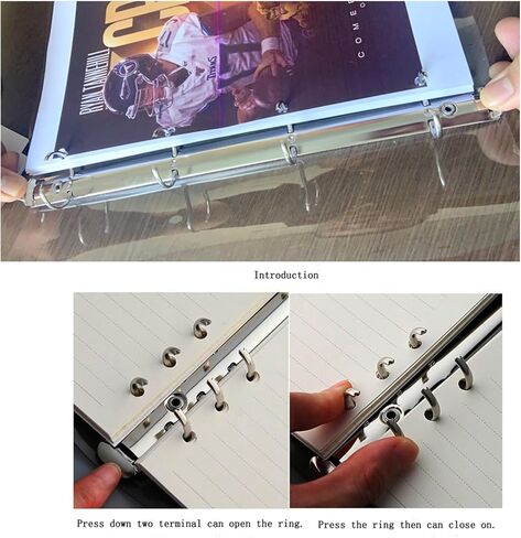 Soft Clear PVC A4 4 Ring Refillable Loose Leaf Notbook Binder Cover with Hole Punch All-in-one for Photo Album, Workong Note, Life Record, Game Card Collect… (Clear) in Kuwait