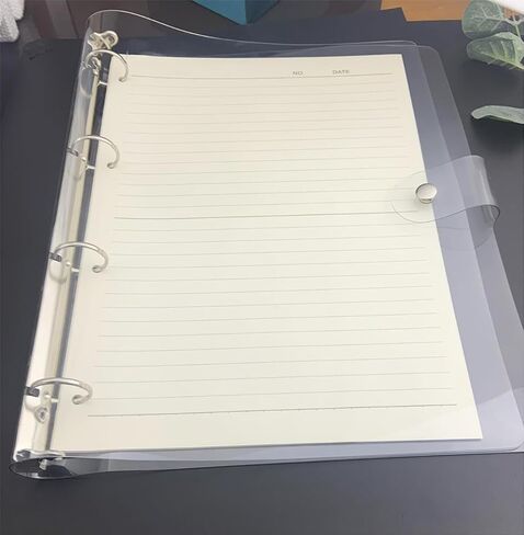 Soft Clear PVC A4 4 Ring Refillable Loose Leaf Notbook Binder Cover with Hole Punch All-in-one for Photo Album, Workong Note, Life Record, Game Card Collect… (Clear) in Kuwait