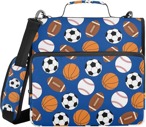 Boho Black Pattern 3 Ring Zipper Binder with Shoulder Strap & Handle 1.5 Inch D-Ring Zippered Bag with Pencil Pouch,Multiple Pocket & Expanding File Folder, Binder Organizer for School or Office in Kuwait