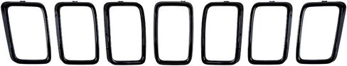 7pcs Black Mesh Grille Chrome Moulding Trim Grille Grill Cover Trim Insert Kit Compatible with 2014 2015 2016 2017 2018 Jeep Cherokee 4-Door in Saudi Arabia