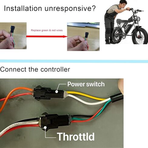 Full Throttle for Ridstar Q20 - PSLER 22MM Full Twist Throttle E Bike, Universal Throttle Grip for Electric Bike & Scooter in Kuwait