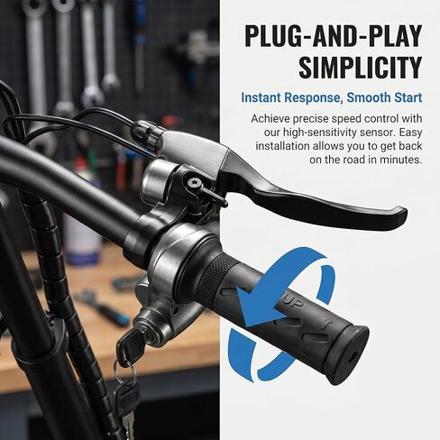 Full Throttle for Ridstar Q20 - PSLER 22MM Full Twist Throttle E Bike, Universal Throttle Grip for Electric Bike & Scooter in Kuwait