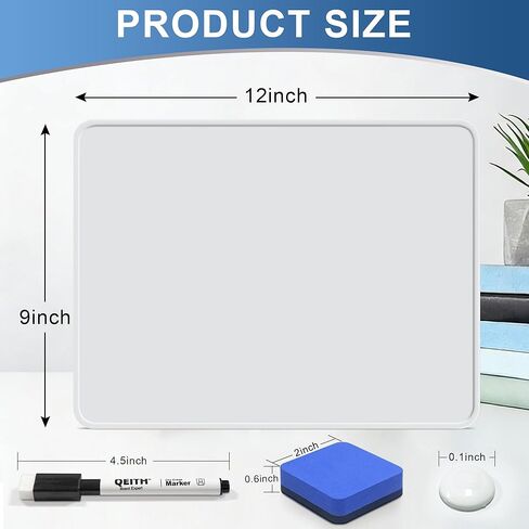 Dry Erase Boards, 6 Pack 9 x 12 Inch Magnetic Double Sided Portable Personal Small Whiteboards, Include 6 Markers, 6 Erasers, 12 Magnets for Kids, Students, Teachers Classroom School Supplies in Saudi Arabia