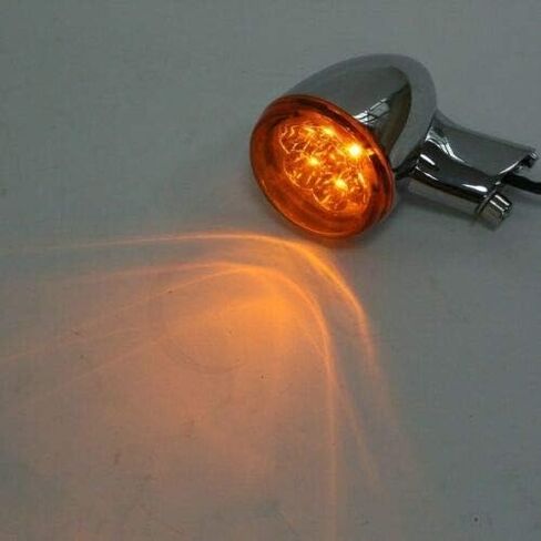 TCT-MOTORPARTS Rear Amber Turn Signals Lights Chrome Bracket Fit for Harley Sportster XL883 XL1200 Super Low XL883L1992-2019 Custom XL883C XLH883 in Kuwait