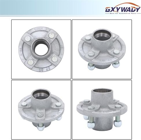 GXYWADY 4 على 4 بوصة استبدال محور المقطورة المجلفن لـ 2000 رطل 1 بوصة أو 1-1/16 بوصة المغزل مع مجموعة محمل المقطورة (6 قطع/مجموعة) in Kuwait
