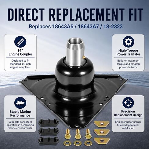 استبدال اقتران المحرك مقاس 14 بوصة لـ MerCruiser Alpha Drive V6 V8 - يستبدل 18643A5 18643A7 18-2323 | مقرنة نقل الحركة البحرية عالية عزم الدوران in Kuwait