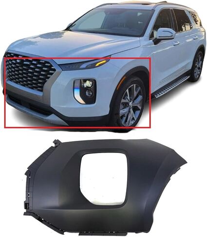 FitParts متوافق مع غطاء المصد الأمامي الجانب الأيسر للسائق 2020-2022 Hyundai Palisade SE SEL Luxury 20 21 22. جديد، مُجهز وجاهز للطلاء. 865F3S8010 HY1016100 in Kuwait