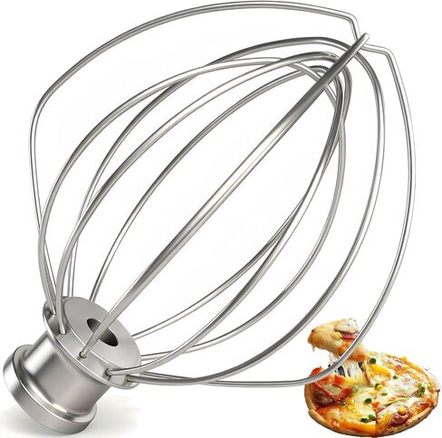 [Upgrade] K45WW Full Stainless Steel Wire Whip for KitchenAid,Attachment for Kitchen aid 4.5 and 5-Quart Tilt-Head Stand Mixer,Whole Body Food Grade Stainless Steel, Healthier, Rust free, More Durable in Saudi Arabia