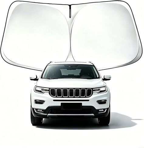 Car Window Sun Shade Front Windshield Custom Fit Compatible with Jeep Grand Cherokee & L SUV 2026 2025 2024 2023-2014, Laredo Limited Trailhawk Overland Altitude Summit Sunshade Cover Window Sun Visor in Saudi Arabia