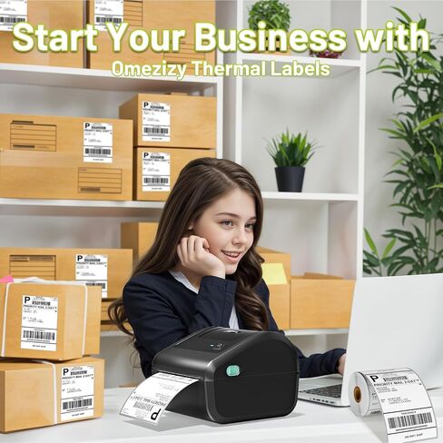 D450BT Shipping Label Printer&500Pcs 4x6 Thermal Shipping Label, Shipping Address Labels (2 Rolls of 250 4x6 Roll Labels) - Compatible with Nelko, JADENS, beeprt, ASprink, Rollo, Zebra, Omezizy and Ot in Saudi Arabia