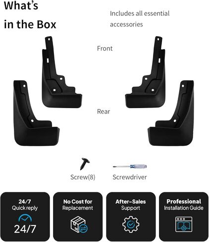 No Drill Mud Flaps for 2019-2024 Chevrolet Chevy Blazer SUV, Heavy Duty Front & Rear All Weather Splash Guards Set for L/1LT/2LT/3LT/RS/Premier Models, OEM Style Textured Black Mud Guards in Saudi Arabia