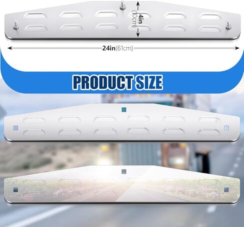 MorningRo 2 قطعة 4 × 24 بوصة أوزان رفرف الطين الفضي لشبه الشاحنات ذات لمسة نهائية مرآة من الفولاذ المقاوم للصدأ مع 3 مسامير ملحومة in Kuwait