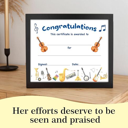Music Congratulations Certificate, 25 Pcs Music Award Certificates, Musical Excellence Awards of Completion Gifts for Students, School Graduation Gifts Decorations Supplies -A16 in Saudi Arabia