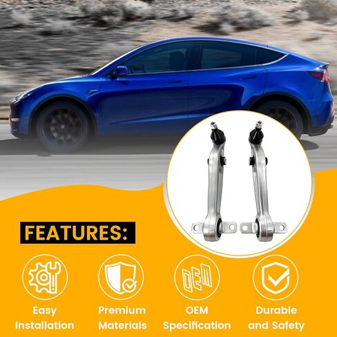 1188341-00-C Front Left & Right Lower Control Arms Compatible with Tesla Model Y (5YJY) EV 2019 2020 2021 2022 2023 2024, Replace#1044354-00-A, 1044359-00-A (4PCS) in Saudi Arabia