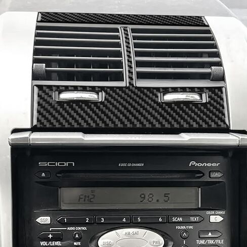 غطاء فتحة تهوية وسطية من ألياف الكربون الأسود من AIRSPEED لسيارة Scion tC 2005-2010، طبقة خارجية ممتازة لتهوية لوحة القيادة، زينة داخلية لاصقة من فئة السيارات in Kuwait