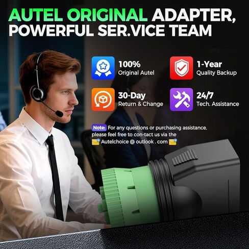 محول أنثى Autel Original Type 2 أخضر 9pin J1939 إلى 16pin obd2، ذكر إلى موصل J1962 obdii، يعمل للشاحنات الثقيلة، يستخدم لجهاز ELD ومتعقب GPS وماسح ضوئي للشاحنة in Kuwait