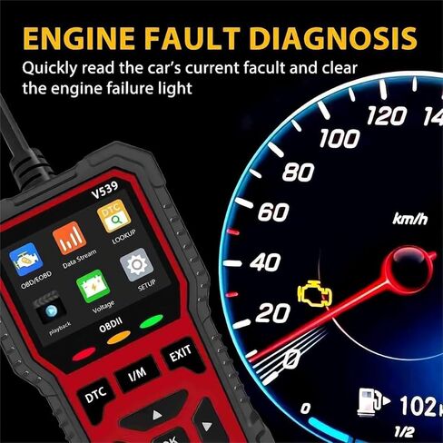 Upgraded Version of V519, V539 OBD2 Scanner, USB Powered Car Fault Code Reader, Engine Diagnosis Tool for OBD II Protocol Vehicles Since 1996, I/M Readiness, Battery Voltage Test in Saudi Arabia