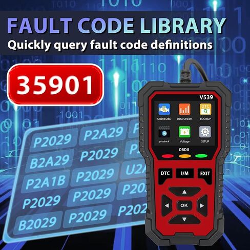 Upgraded Version of V519, V539 OBD2 Scanner, USB Powered Car Fault Code Reader, Engine Diagnosis Tool for OBD II Protocol Vehicles Since 1996, I/M Readiness, Battery Voltage Test in Saudi Arabia