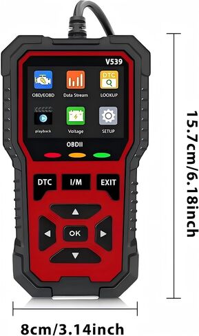 Upgraded Version of V519, V539 OBD2 Scanner, USB Powered Car Fault Code Reader, Engine Diagnosis Tool for OBD II Protocol Vehicles Since 1996, I/M Readiness, Battery Voltage Test in Saudi Arabia