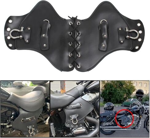 Motorcycle Universal Heat Saddle Shield Deflectors PU Leather Compatible with Touring Softail Dyna Sportster XL (Color : Brown) in Saudi Arabia
