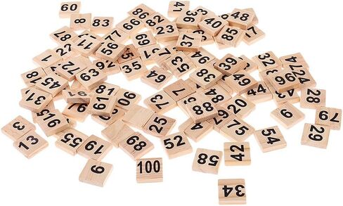 100pcs 1-100 Wooden Number Tiles Number Cube Blocks for Wedding Party Decoration in Kuwait